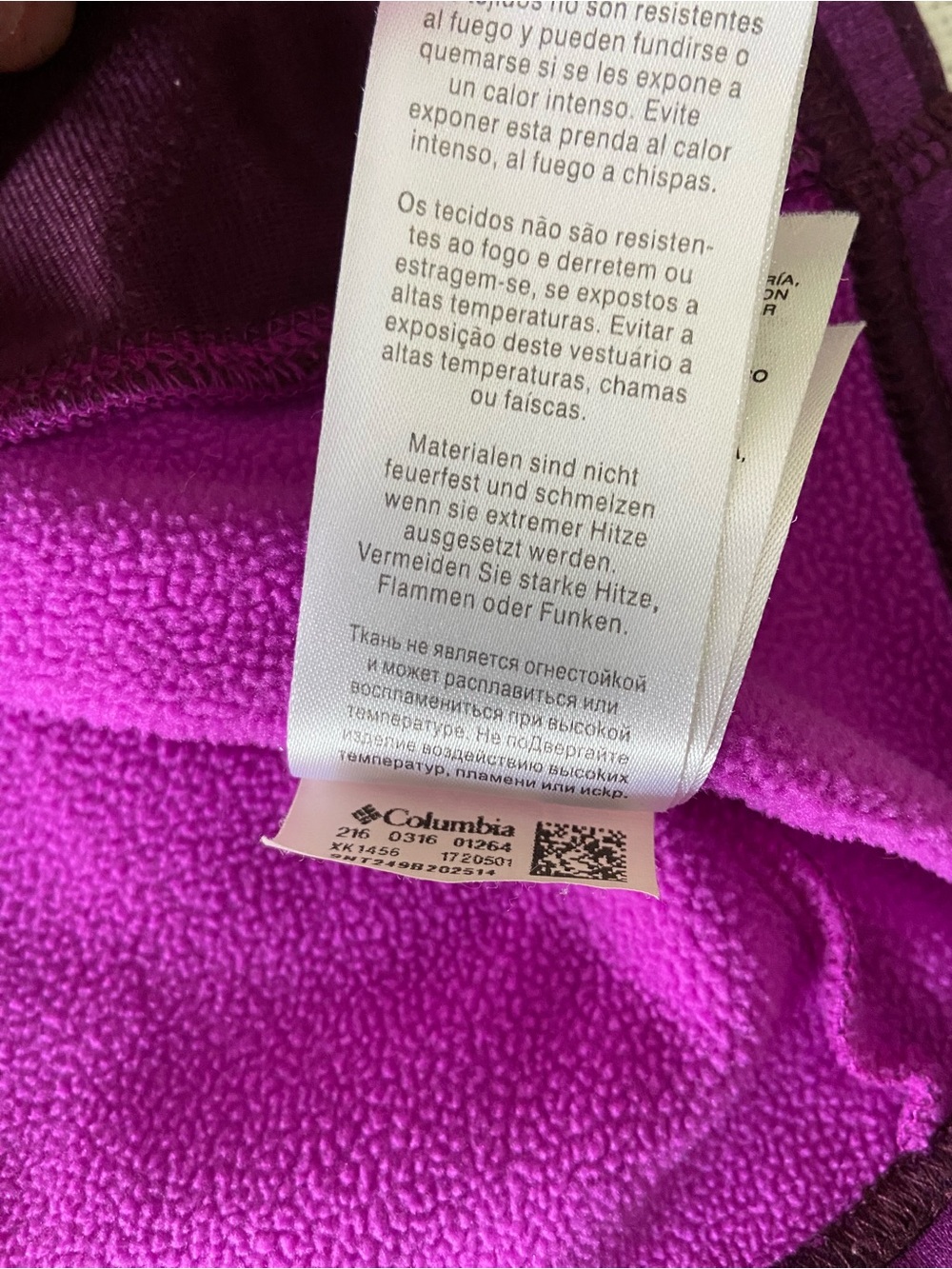 Columbia Purple Striped Quarter-Zip Fleece Pullover Women’s Medium - Picture 15 of 16